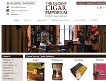 Tablet Screenshot of decent-cigar.com